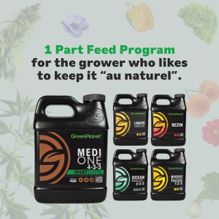 The 1 Part Medi One feed program is a balanced blend of ingredients that produce vigorous growth in the vegetative stage and resinous aromatic flora production in the flowering stage. Our base nutrient Medi One is also OMRI listed, which means that the ingredients that go into producing Medi One are backed against industry standards for organic fertilizer production. 

Read more on our Feed Programs page: https://greenplanetnutrients.com/feed-programs/1-part-medi-one-feed-program/

#greenplanetnutrients #mygreenplanet #gpgrown #greenplanet #nutrients #clean #conscious #canadian #fertilizer #yields #garden #gardening #grow #growers #indoorgarden #outdoorgarden #hydroponics #quality #craft #innovation #hobby #commercial #community #purity #harvest
